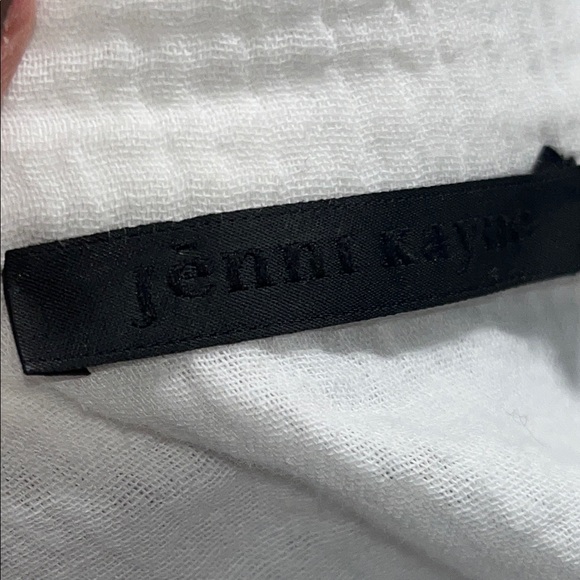 Jenni Kayne Crinkled Gauzy White Button-Down Shirt Large - Picture 6 of 10